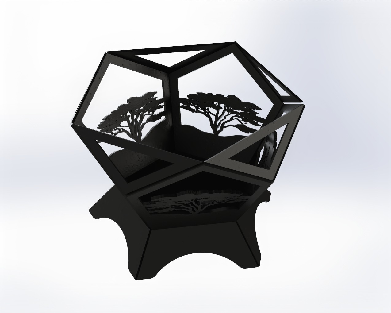 Fire Pit Tree of life design