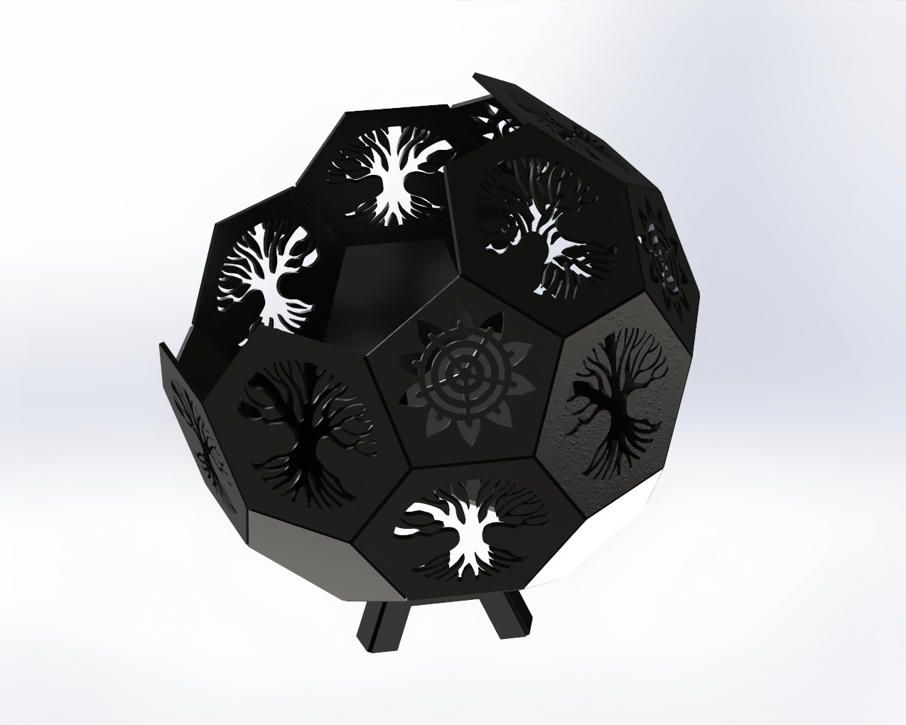 Fire Pit Tree and Pattern design